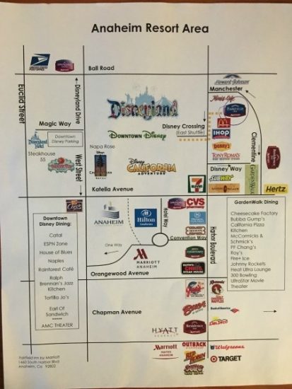 Anaheim Fairfield Inn Resort Area Map