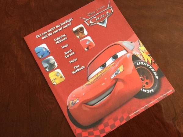cars Cars Menu