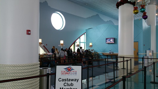 Castaway Club Members check in counter