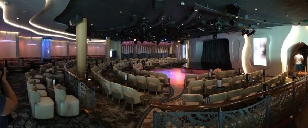 Entertainment for adults in Azure later in the evening on the Disney Wonder