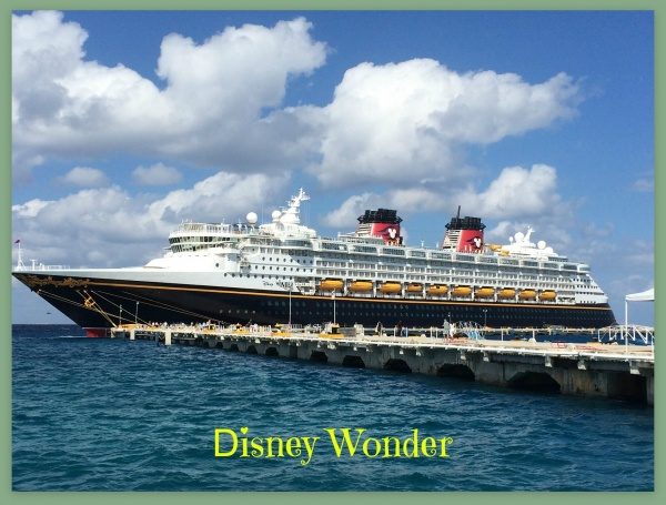 Disney Wonder in the port of Cozumel, Mexico