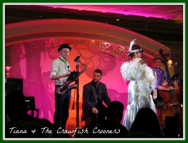Tiana & the Crawfish Crooners provide toe tapping tunes to enjoy while dining!