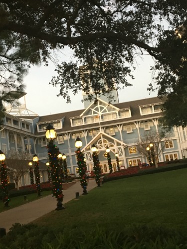 Beach Club Boardwalk Entrance during the holidays