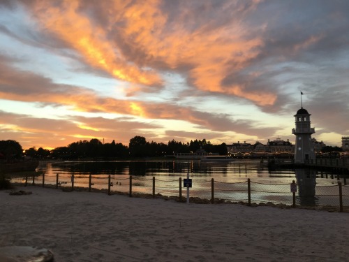 Beach Club Sunset over Boardwalk and Yacht Club