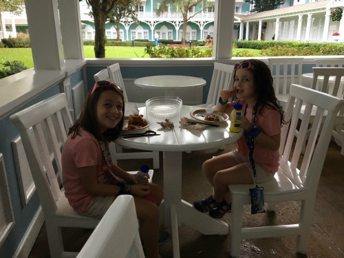 Beach Club tables outside the Marketplace