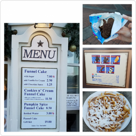 Funnel Cake and Ice Cream in Epcot