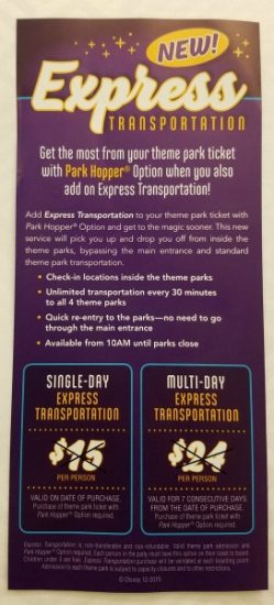 Express Transportation Brochure - December 2016 pricing