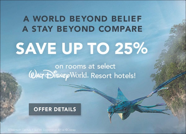 2017 summer Walt Disney World discount Pandora Avatar