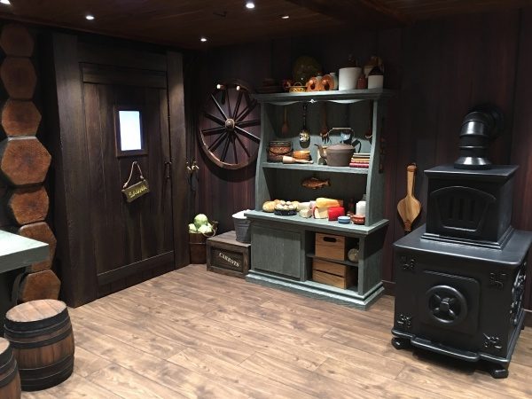 Disney Wonder Oceaneer Club - Frozen Adventures - Sauna Door and Kitchen Area Frozen Adventures - Sauna Door and Kitchen Area