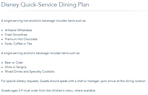 <em>Dining Plan beverage enhancements for 2018.</em>