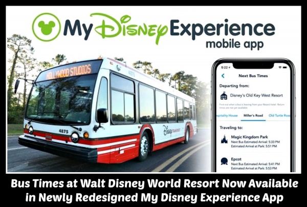 Disney Bus Times Now Available in Newly Redesigned My Disney Experience App