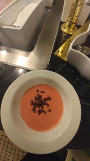 Chilled strawberry soup