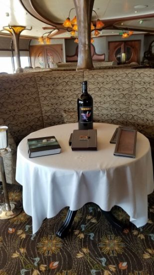 Ratatouille table in entrance to remy
