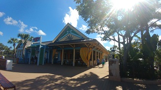 Banana Cabana and Sebastian's Bistro beside the pool