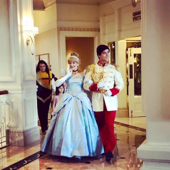 Cinderella & Prince Charming in the lobby!