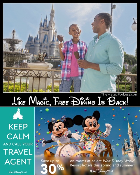 New Walt Disney World Special Offers, Including Free Dining, Launch Today!