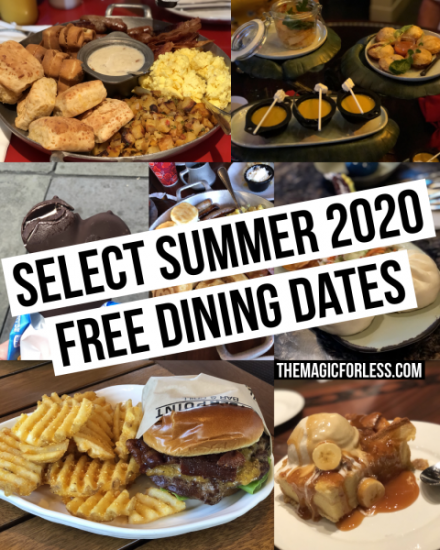 New Free Dining Offer for Walt Disney World Summer 2020