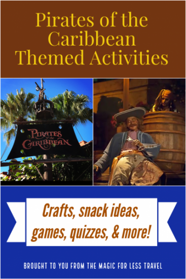 Pirates of the Caribbean Themed Activities