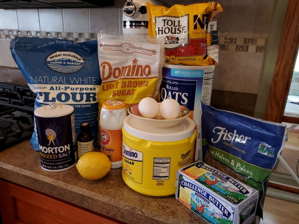 Ingredients for Cookies Ingredients for Doubletree Hotel Chocolate Chip Cookies