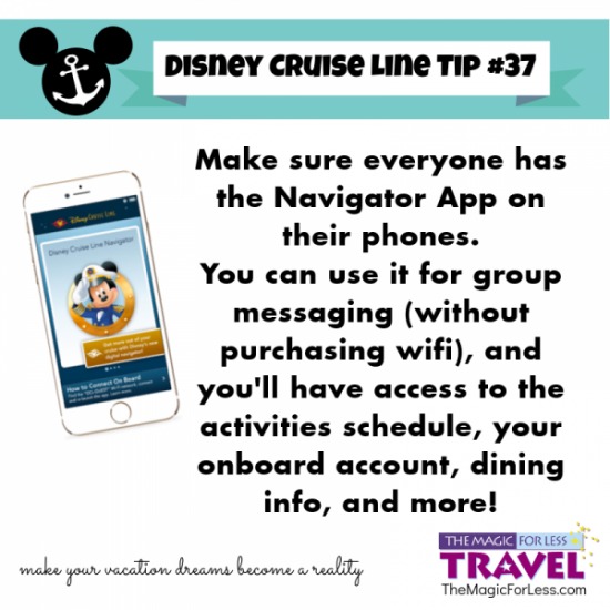 Disney Cruise Line Navigator APP