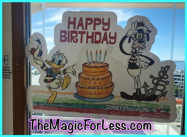 DCL birthday window cling