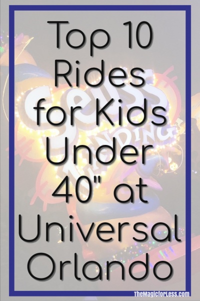 Top 10 Rides for small kids at Universal Orlando