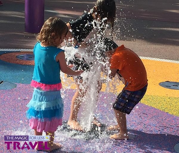 Children Playing In Epcot Water Fountains