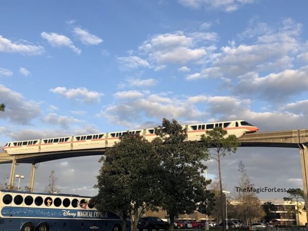 Walt Disney World Freebie Monorail and Magical Express Bus