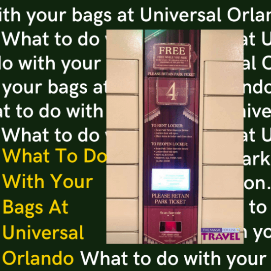 What to do with your bags at Universal Orlando