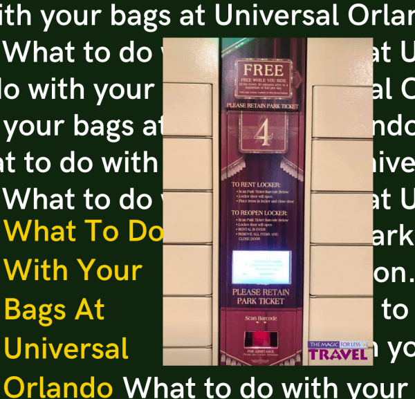 What to do with Your Bags at Universal Orlando