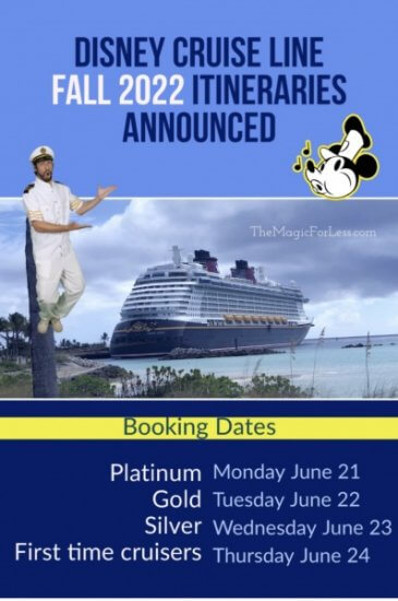 Disney Cruise Line Fall 2022