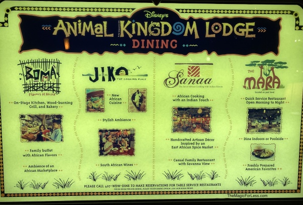 Animal Kingdom Lodge Dining Overview Dining Options at Jambo House and Kidani Village
