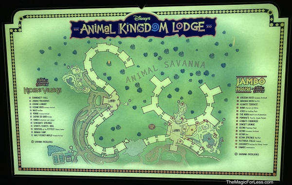 Map of Animal Kingdom Lodge - Jambo House and Kidani Village