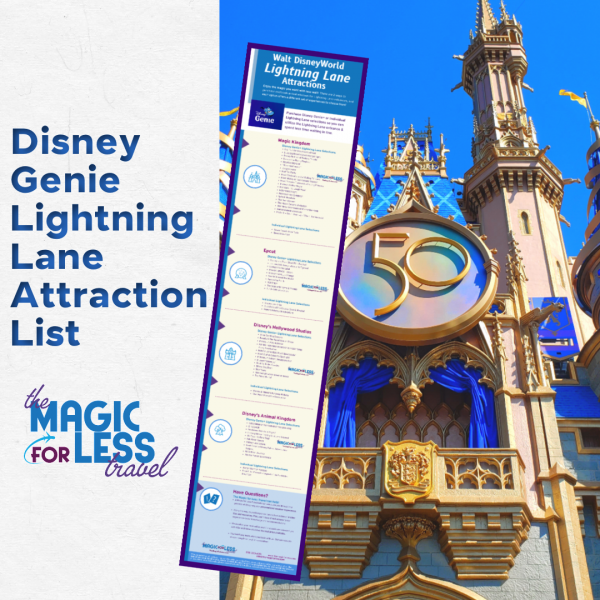 Disney Genie Attraction List