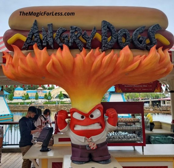 Angry Dogs California Adventure Quick Service hotdog