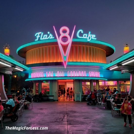 Flo's V8 Cafe California Adventure Quick Service hamburger chicken