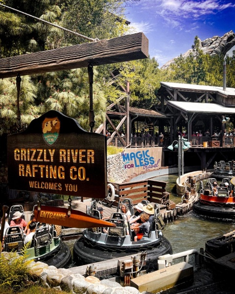 Disneyland Thrill Ride - Grizzly River Run at Grizzly Peak in Disney California Adventure