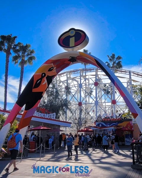 Disneyland Thrill Ride - Incredicoaster Entrance on Pixar Pier at Disney California Adventure
