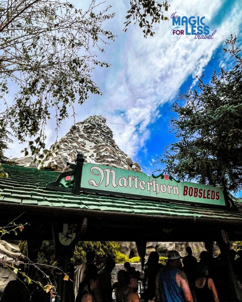 Disneyland Thrill Ride - Matterhorn Bobsleds in Fantasyland at Disneyland Park