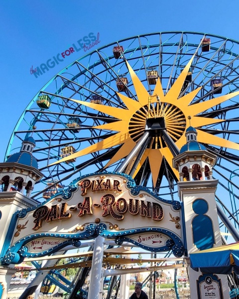 Disneyland Thrill Ride - Pixar Pal-A-Round ferris wheel on Pixar Pier at Disney California Adventure