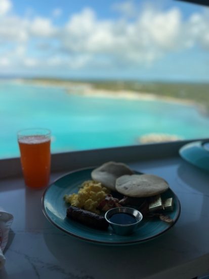 View from breakfast at the buffet.