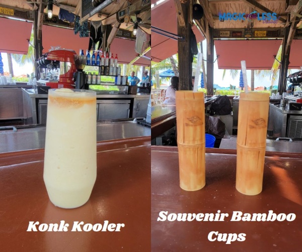 Konk Kooler and Souvenir Bamboo Cups