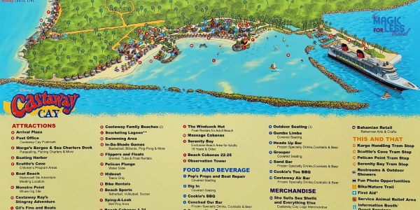 Map Of Castaway Cay