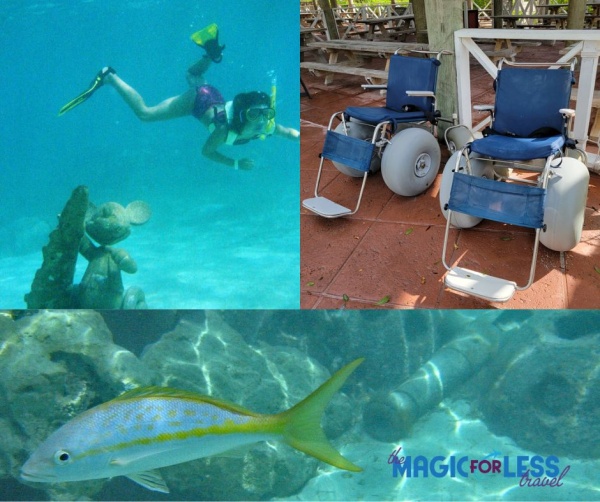 Snorkeling and Sand Wheel Chair