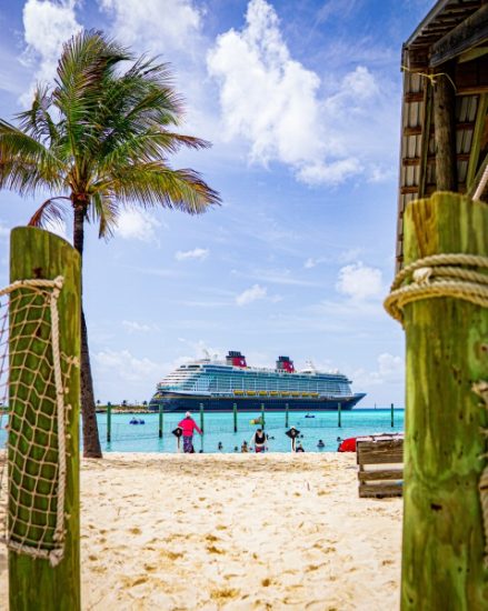 Disney Cruise Line ship in Castaway Cay