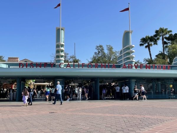 the front entrance of Disney California Adventure park, at Disneyland Resort