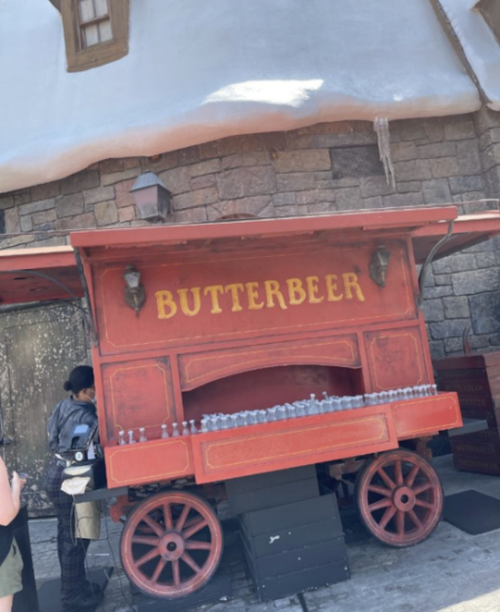 red butterbeer cart