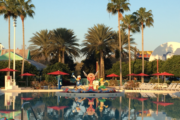 Disney's All-Star Music Resorts Feature Pool with the Three Caballeros