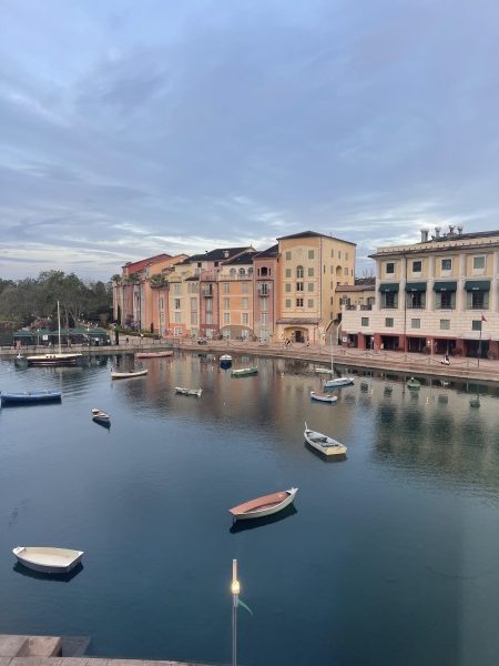 View of the bay at Portofino Bay Hotel