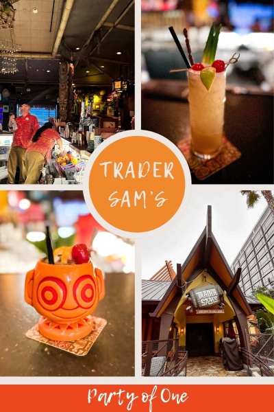 Trader Sam's as a solo traveler, tiki drink